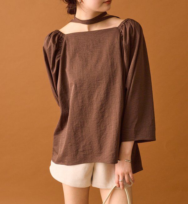  「チョーカーリボンパフブラウス」|シャツ・ブラウス|