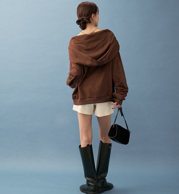  「フーディーオフショルスウェット」|パーカー|