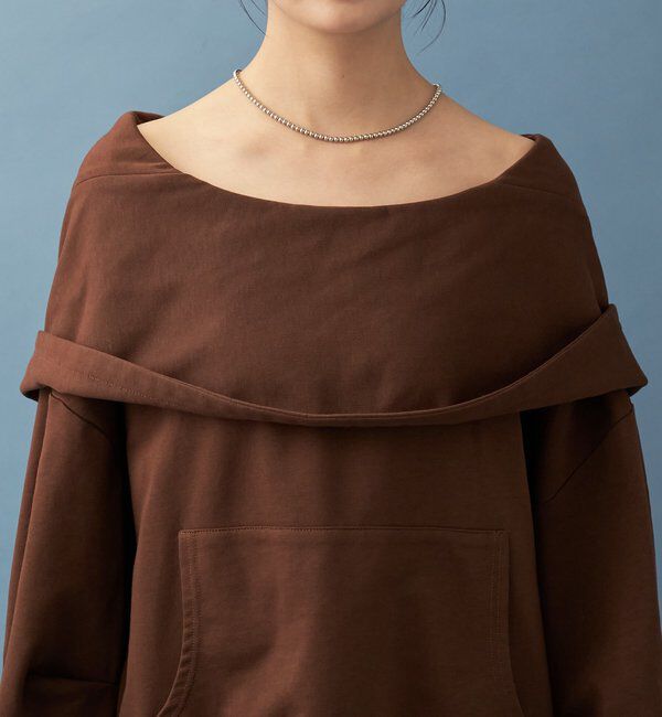  「フーディーオフショルスウェット」|パーカー|