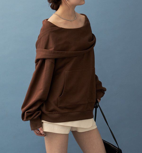  「フーディーオフショルスウェット」|パーカー|