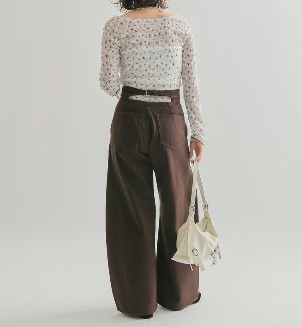  「【バックスタイルがポイント！新色ネイビー】バックシャンカーブデニム」|デニム|