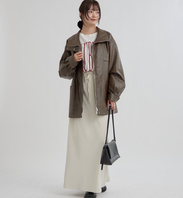  「ドロストフェイクレザーブルゾン」|ブルゾン・スタジャン|