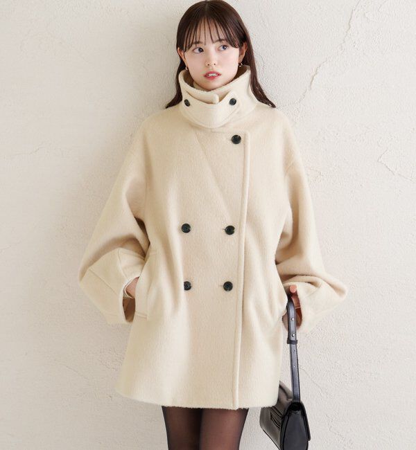  「ウール混 シャギーミドルコート」|その他|