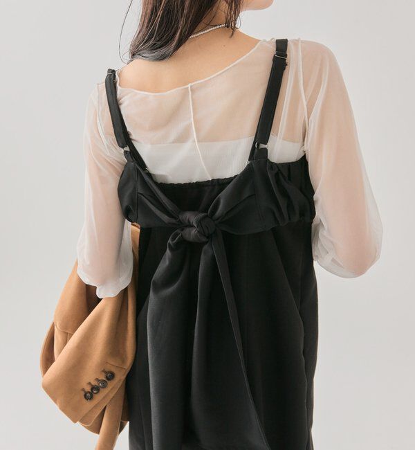  「ギャザービスチェSETワンピース」|ワンピース|