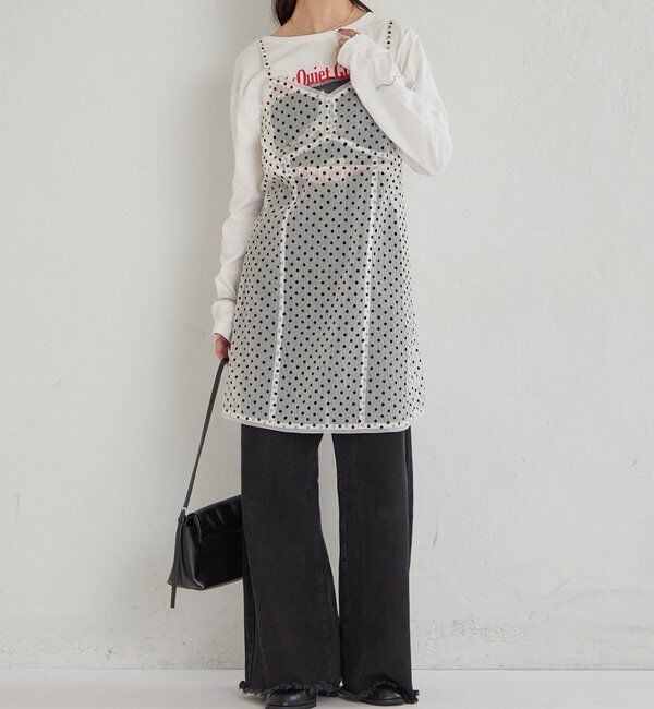  「ドットチュールキャミチュニック」|キャミソール|