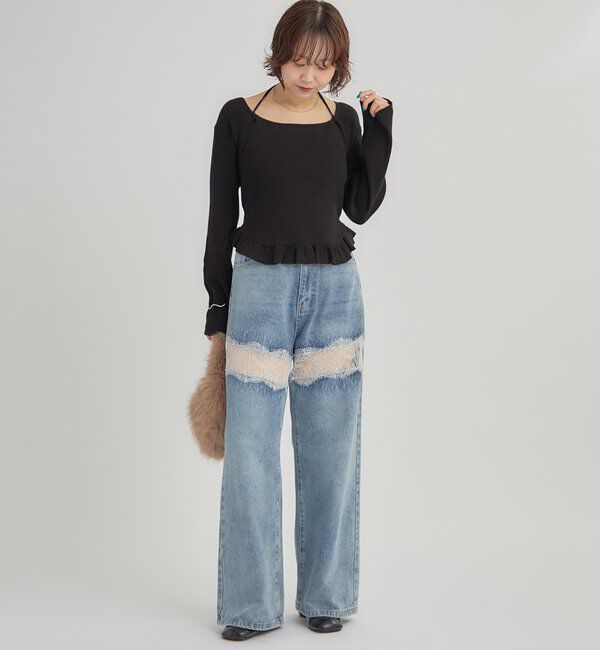  「ペプラムレイヤードニット」|ニット・セーター|