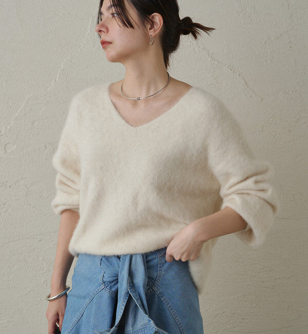  「FURカシミヤVニット」|ニット・セーター|