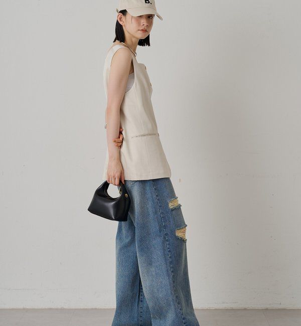  「ワイドデニムパンツ」|デニム|