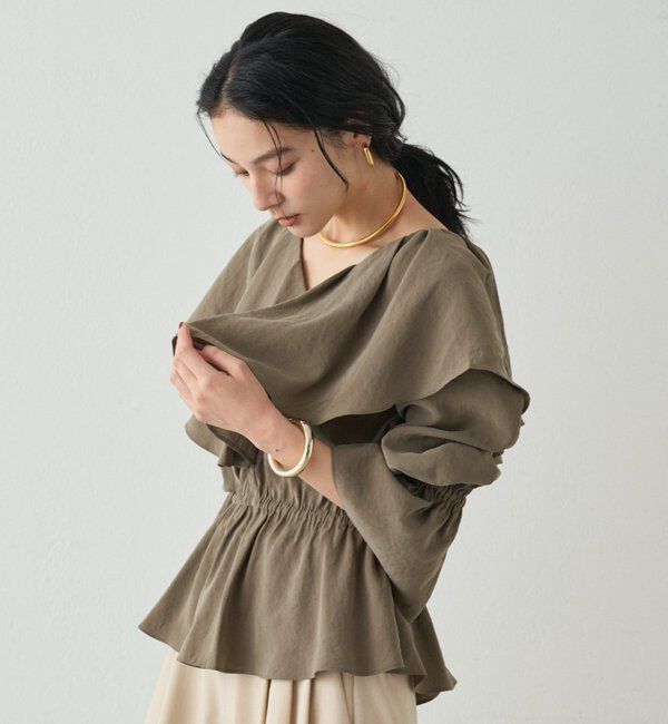  「フリルペプラムブラウス」|シャツ・ブラウス|