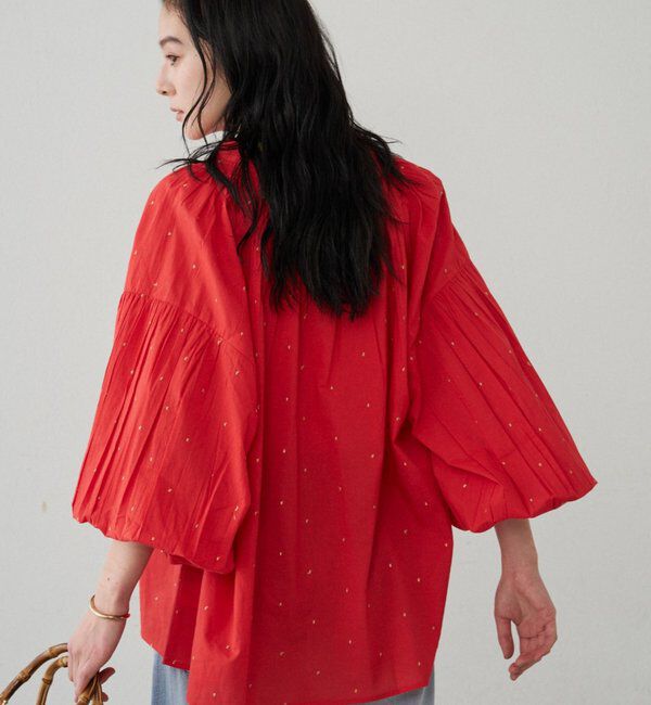  「【INDIA】スキッパー刺繍ブラウス」|シャツ・ブラウス|