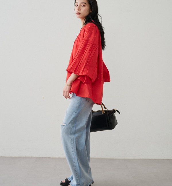  「【INDIA】スキッパー刺繍ブラウス」|シャツ・ブラウス|