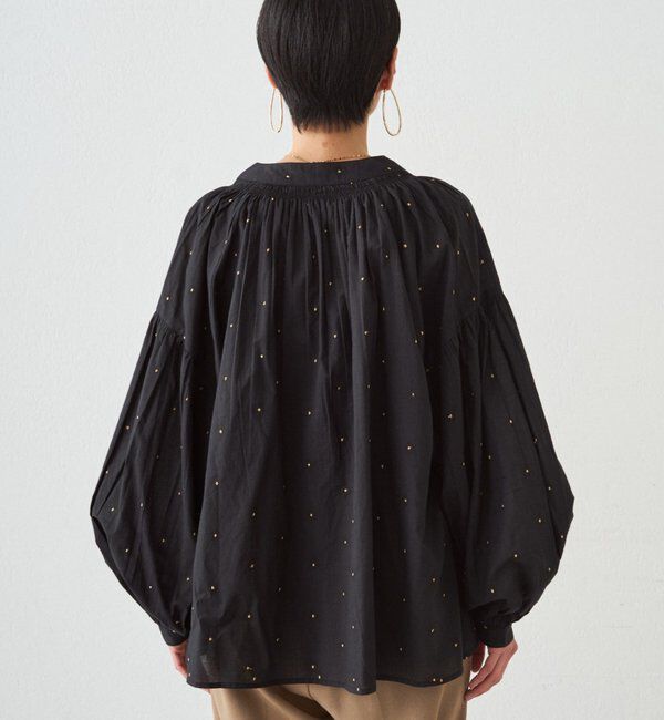  「【INDIA】スキッパー刺繍ブラウス」|シャツ・ブラウス|