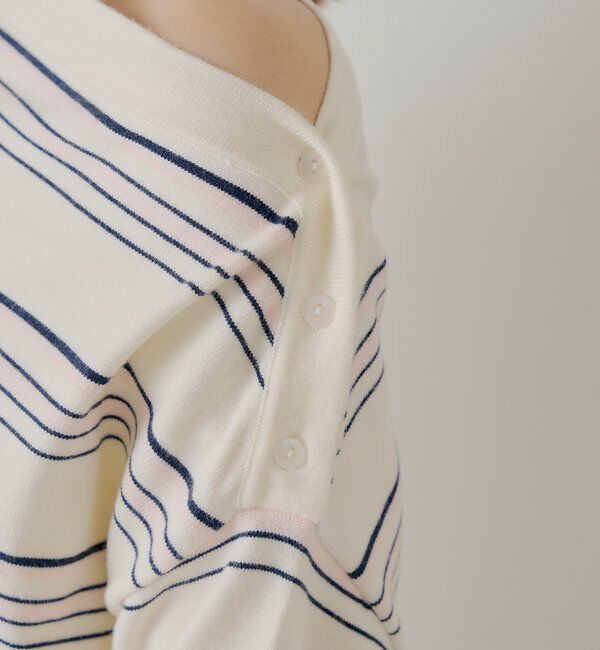  「ワンショルボーダーニット」|ニット・セーター|