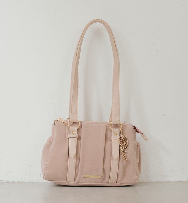 「チャーム付きタックデザインボストンバッグ」|ボストンバッグ|ピンクその他3