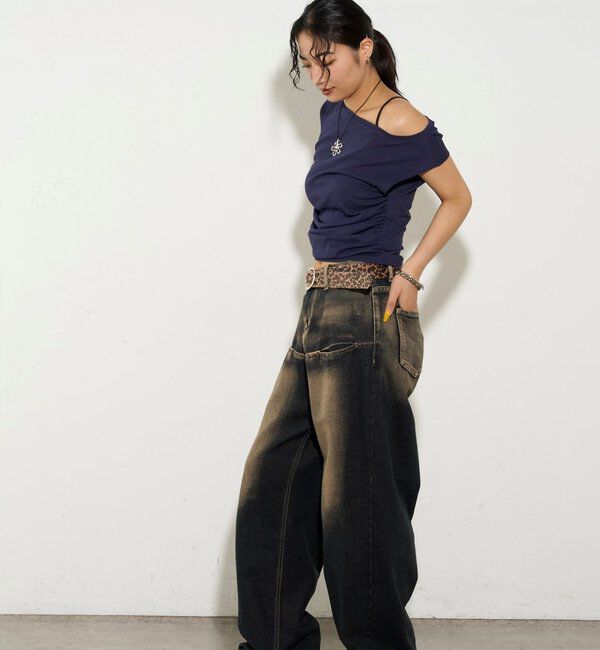  「【5色展開】マルチウェイギャザーオフショルノースリーブ」|キャミソール|