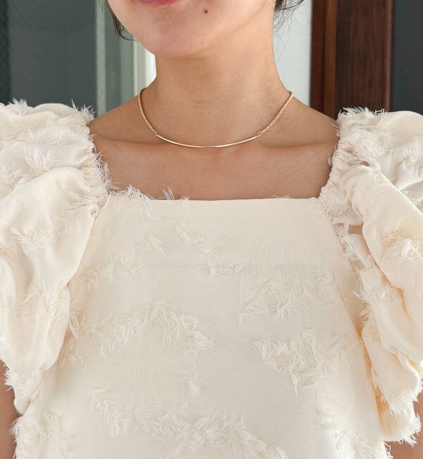  「【SNSで話題！/オケージョンにも◎】ジャガードパフショルダートップス」|シャツ・ブラウス|