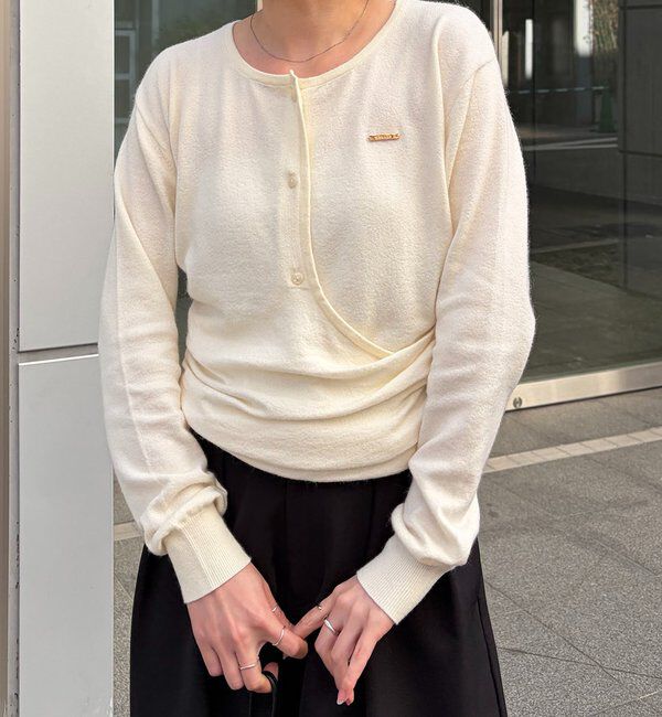  「カーディガン風アシメニット」|ニット・セーター|