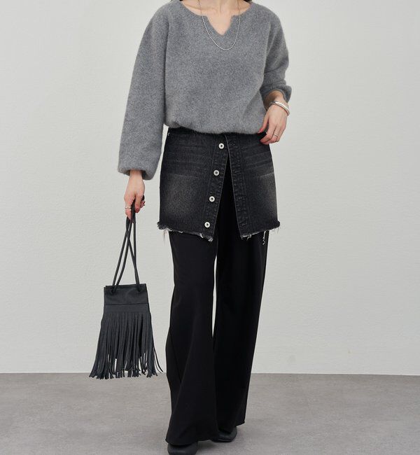  「レイヤードデニムスカート」|スカート|