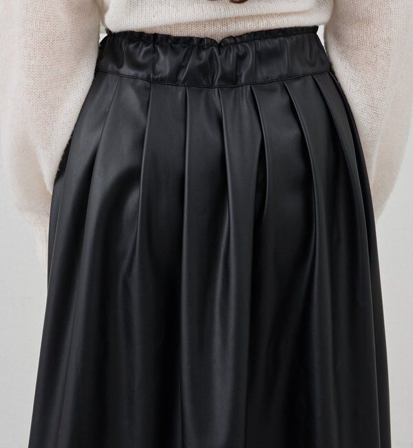  「レザーギャザースカート」|スカート|
