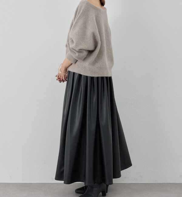  「レザーギャザースカート」|スカート|