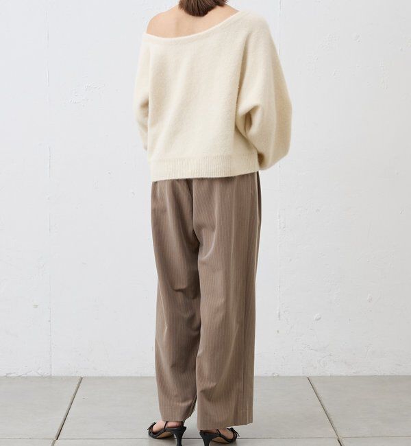  「ダブルタックストライプワイドパンツ」|チノ|