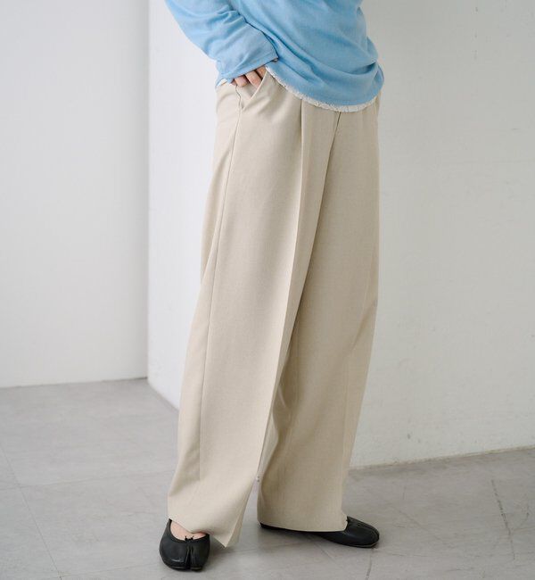  「【セットアップ対応】トロタックワイドパンツ」|チノ|