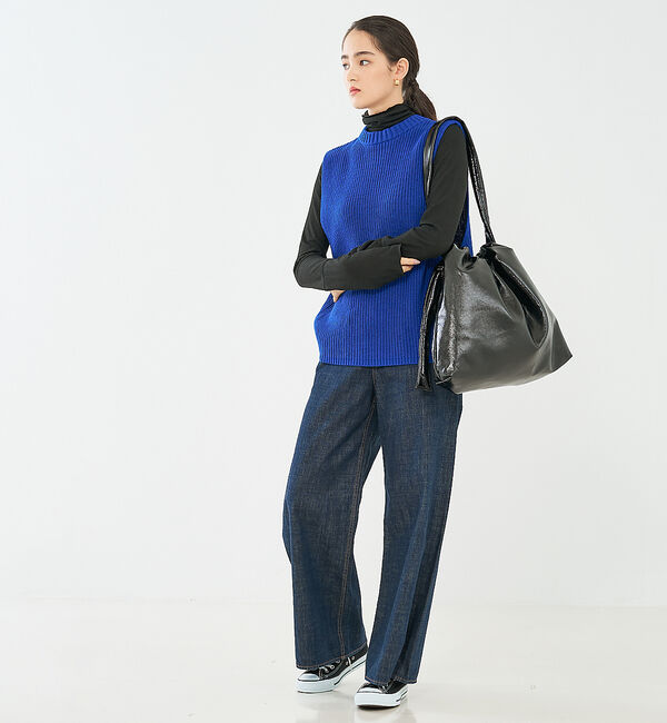 collex「バックレースアップ畔編みベスト」|ベスト・ジレ|