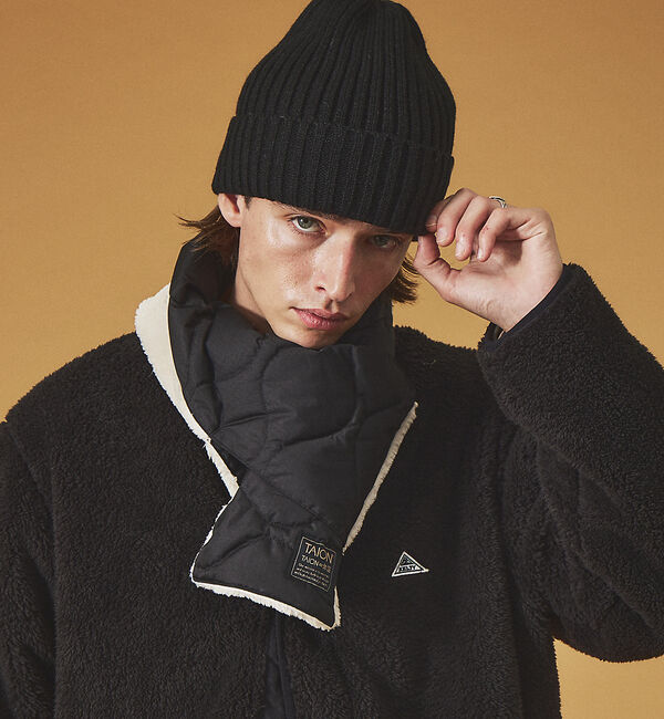 ABAHOUSE「【TAION /タイオン】MILITARY REVERSIBLE　SCARF/ミ」|マフラー|ブラック系その他1