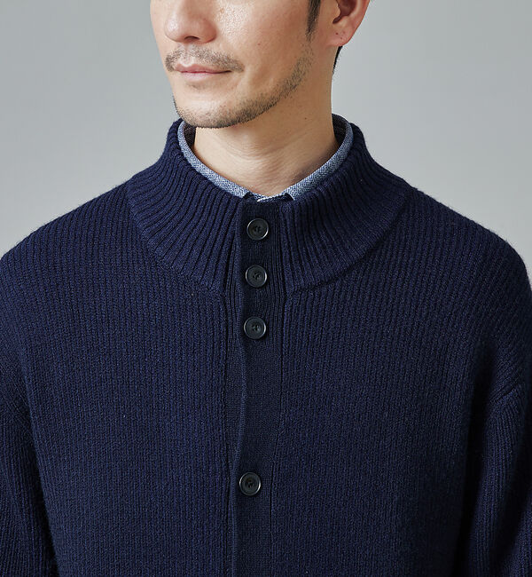 ABAHOUSE「フライフロント ドライバーズニット / ブルゾン」|ニット・セーター|