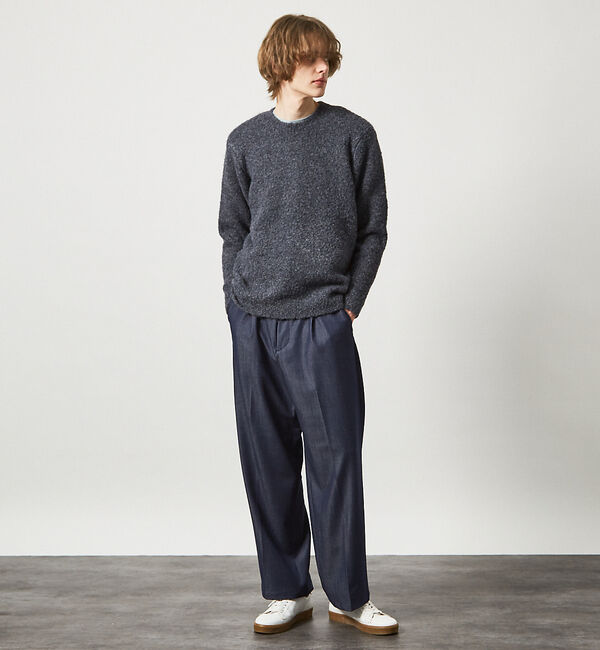 ABAHOUSE「【シャギー調】リングヤーン メランジニット / プルオーバー ニット」|ニット・セーター|