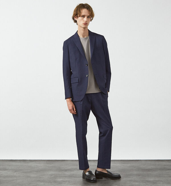 ABAHOUSE「【セットアップ対応】リネンライク ライトイージースラックス / 軽量 ストレッチ」|スラックス|