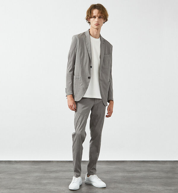 ABAHOUSE「【セットアップ対応】 PE-wrinkle ワッシャー イージースラックス /ス」|スラックス|