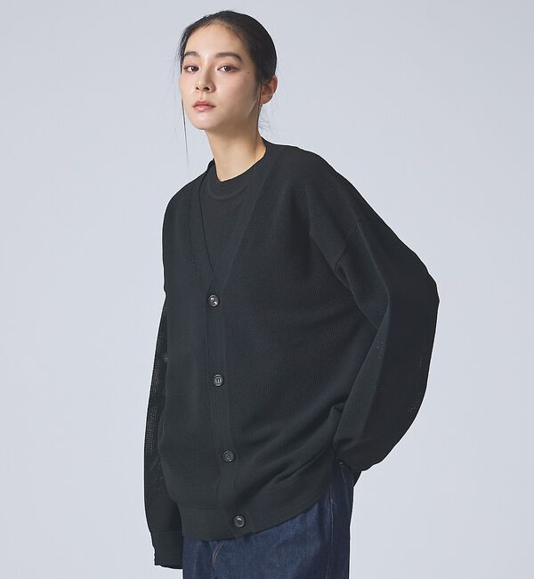 ABAHOUSE「【FORTUNA / フォルトゥナ】ECOTEC KnitMeshCD/エコテッ」|カーディガン|