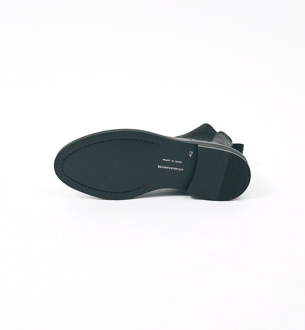 alfredoBANNISTER「【ソフトレザー】ドレープ ミラートゥ サイドゴア ブーツ」|ショートブーツ|