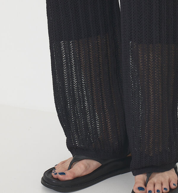 Rouge vif「【セットアップ対応】麻混レーシーニットパンツ」|その他|