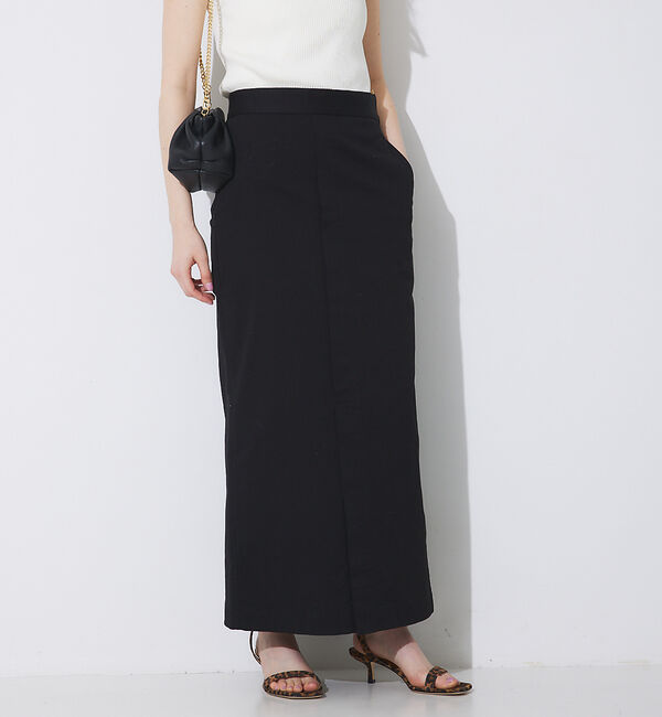 Rouge vif「ストレッチチノタイトスカート」|スカート|ブラック