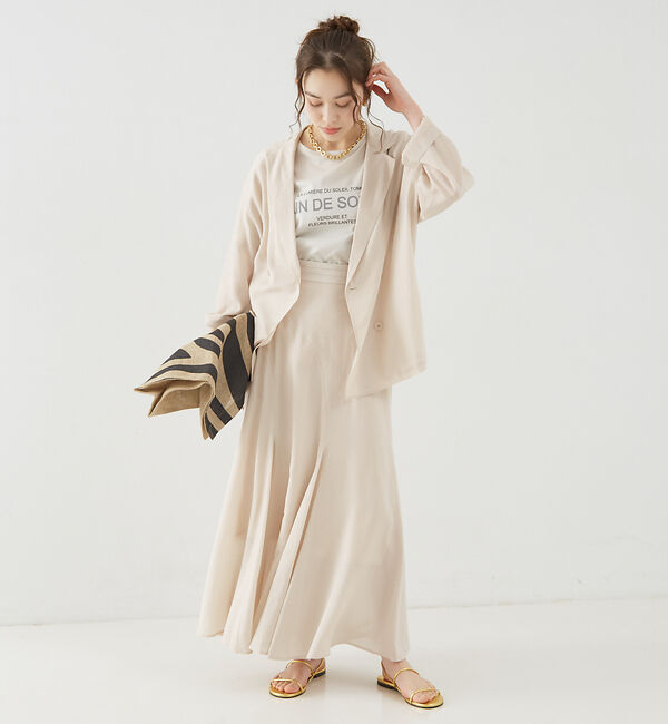 Rouge vif「フィブリルローン切り替えマキシスカート」|スカート|