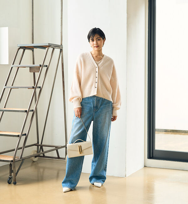 Rouge vif「【２点セット】ウール混フェザーラインアンサブルニット」|ニット・セーター|