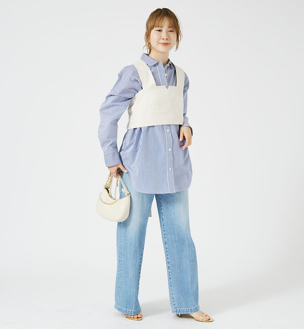 Rouge vif「【RED CARD/レッドカード】Slogan ルーズストレートデニム」|デニム|