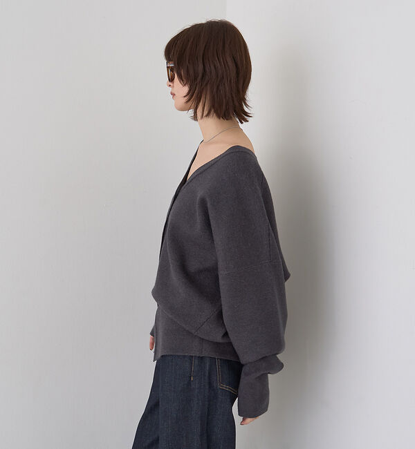 Rouge vif「変形オーバールーズニットカーディガン」|カーディガン|