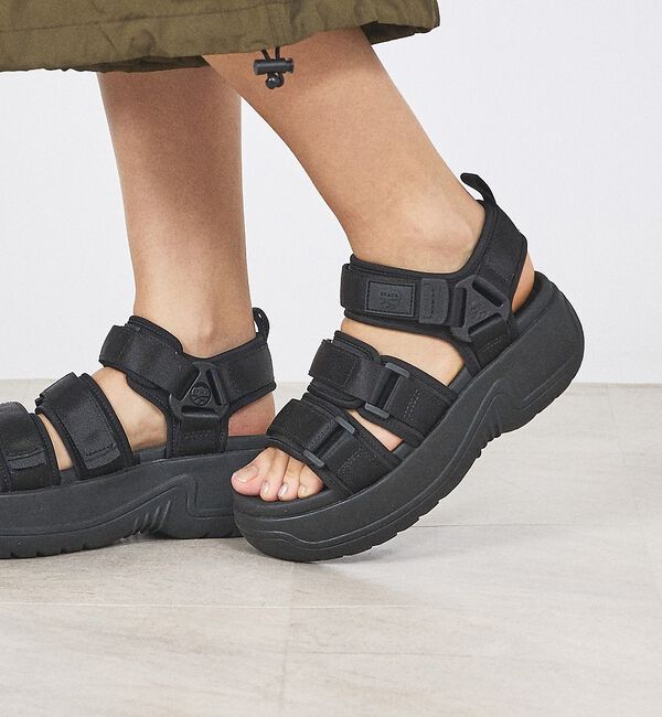 Rouge vif「【SHAKA / シャカ】NEO BUNGY EVOL CHUNKY / 厚底サ」|サンダル|ブラック