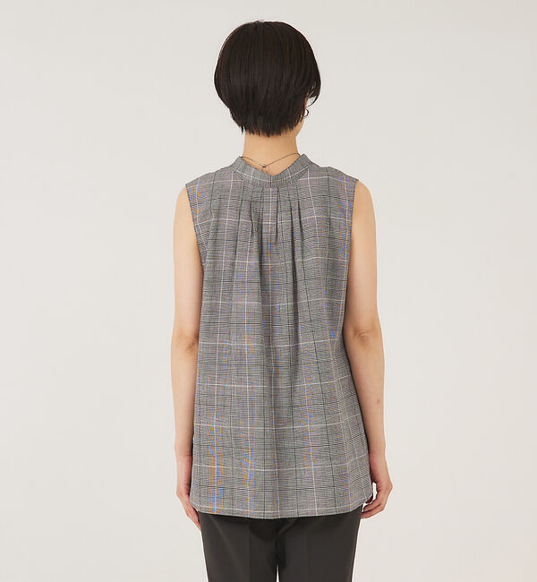 qualite「スタンド2wayチュニックブラウス」|シャツ・ブラウス|