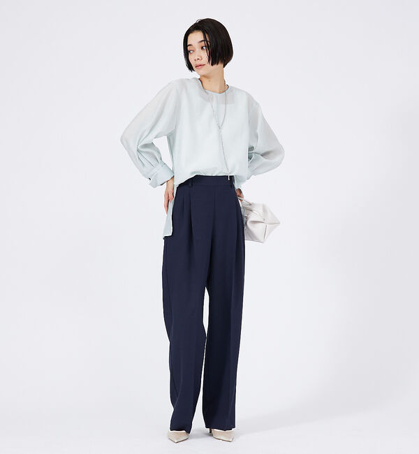 qualite「エアリータックスリーブブラウス」|シャツ・ブラウス|