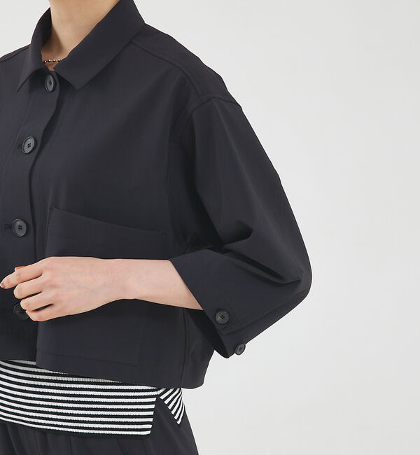 qualite「【セットアップ対応】2WAYストレッチシャツブルゾン」|ブルゾン・スタジャン|