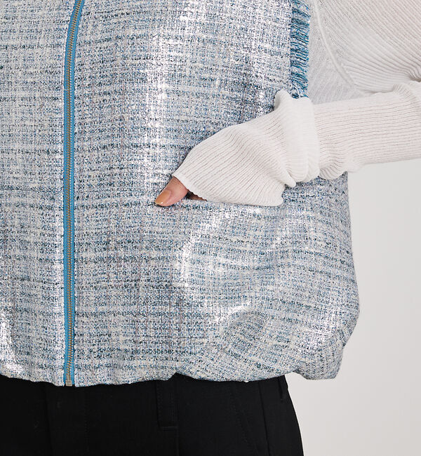 qualite「ハクツイードジップアップジレ」|ベスト・ジレ|