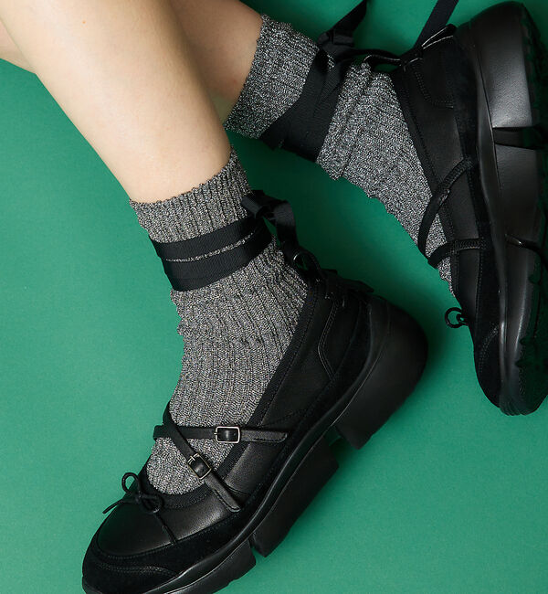 AU BANNISTER「●FAKUI リボンソックス(ラメ)」|その他|シルバー