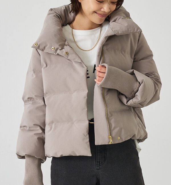 abahouse mavie「【WEB Domani掲載】袖リブシームレススタンドダウン/ロングセラー/定番/」|ダウン|