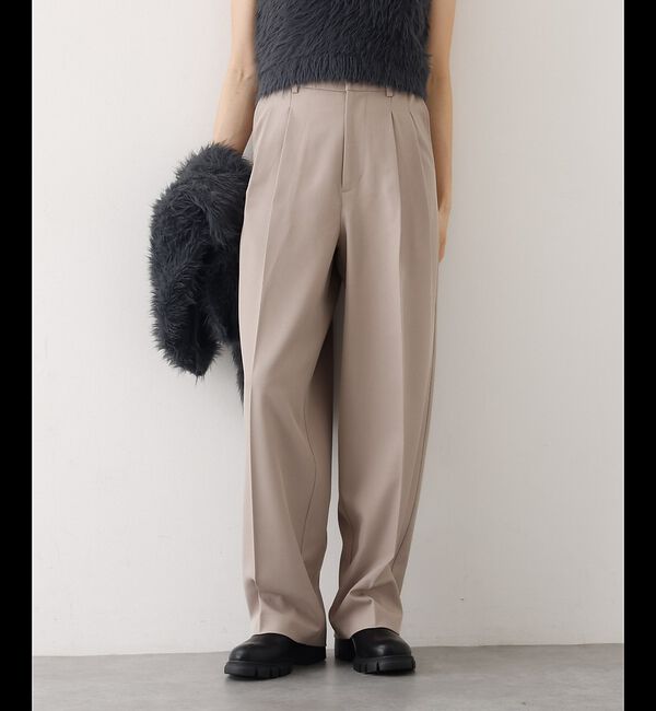 abahouse mavie「【後ろウエストゴム】タックワイドスラックス　m_01/シーズンレス/メンズライク」|その他|