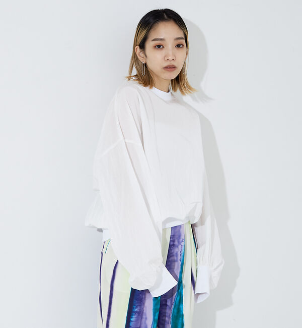 NOMINE「袖ボリューム シャツプルオーバー」|シャツ・ブラウス|