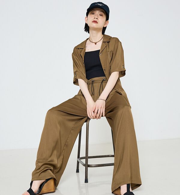 NOMINE「【セットアップ対応】ヴィンテージサテン ドロストコード パンツ【予約】」|その他|